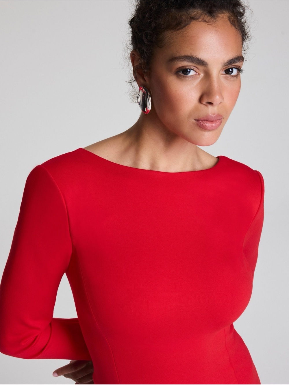 Spanx Long Sleeve Low Back Mini Sheath Dress NWT Size 1X - Picture 2 of 9